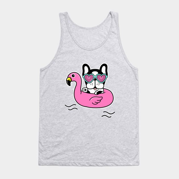 French bulldog Shirt for kids Vacay Mode Summer Vacation Frenchie Graphic Tank Top by Happy Lime